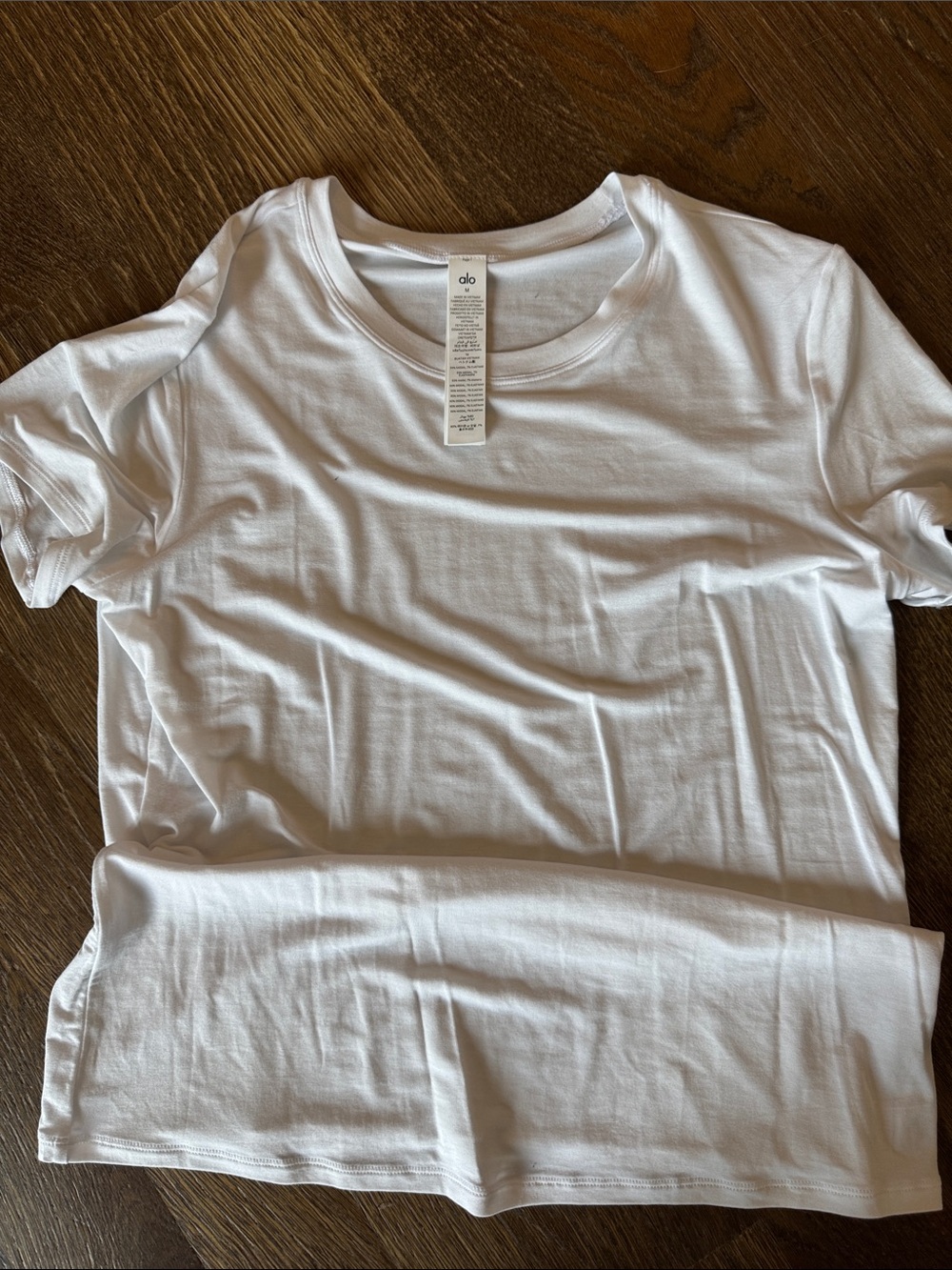 ALO Yoga White Crewneck Top